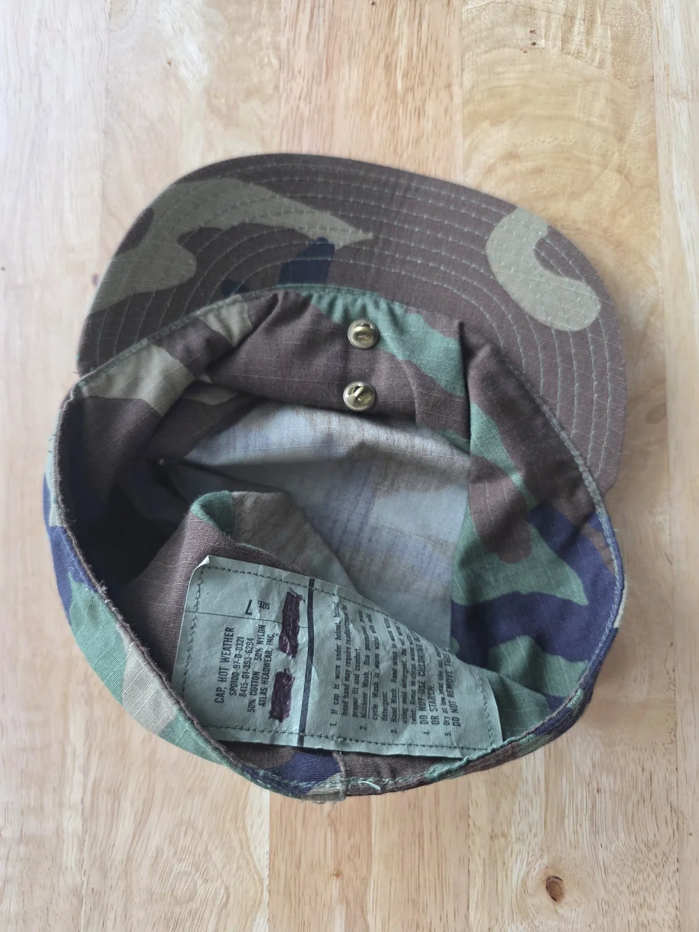 Vintage Atlas Headwear Camo Cap Size 7